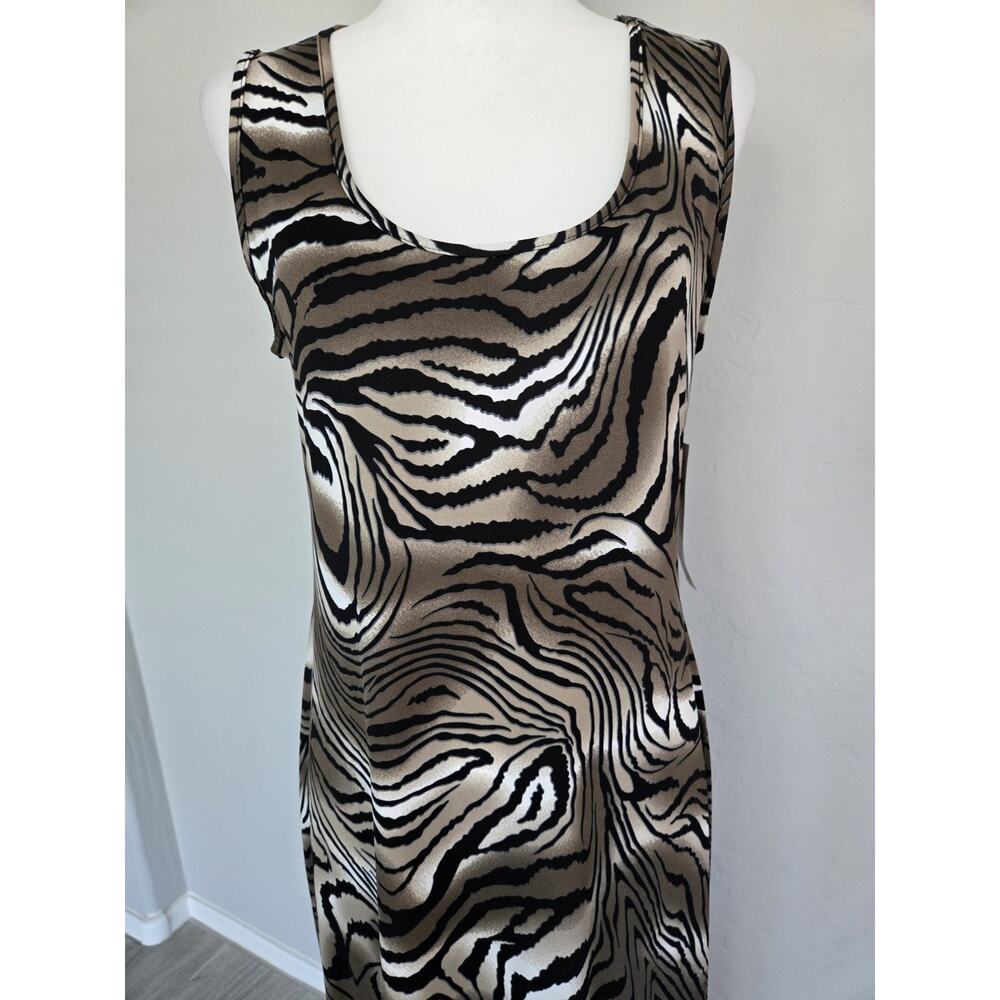 NWT Stretch Animal Print Maxi Tank Dress NY Collection Sz M - New With Tags - Picture 7 of 13